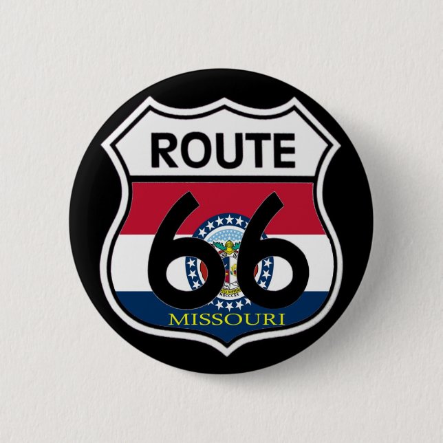 Schild der Flagge von Missouri 66 Button (Vorderseite)