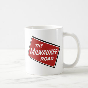 Schild der Milwaukee Road Eisenbahn 2 Kaffeetasse