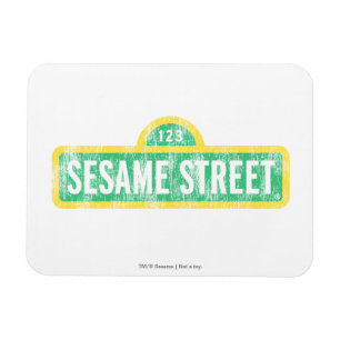 Schild der Sesamstraße Magnet