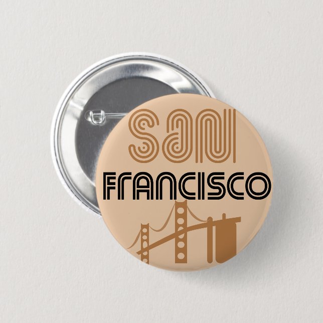 Schild der Stadt San Francisco Button (Vorne & Hinten)
