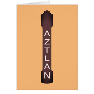 Schild des aztlanischen Theaters