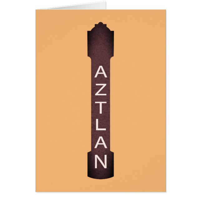 Schild des aztlanischen Theaters (Vorne)