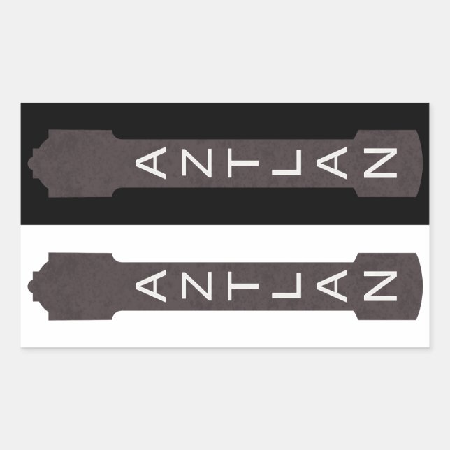 Schild des aztlanischen Theaters Rechteckiger Aufkleber (Vorderseite)