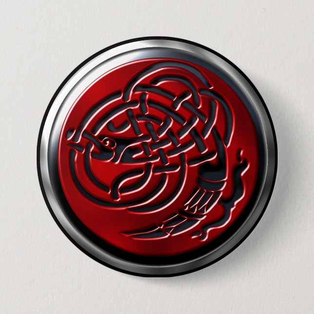 Schild des Drachenbodens Button (Vorderseite)