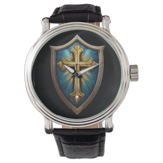 Schild des Glaubens christlicher Gläubiger Armbanduhr