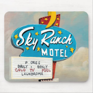 Schild des Sky Ranch Motels Mousepad