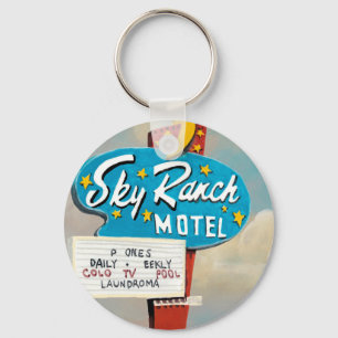 Schild des Sky Ranch Motels Schlüsselanhänger