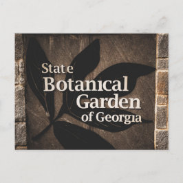 Schild des State Botanical Garden of Georgia Postkarte