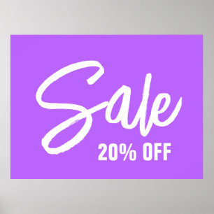 Schild für 20% Rabatt-Aktion, großes Verkaufsplaka