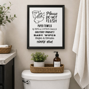 Schild für das Badezimmer einer Mietwohnung: Nicht