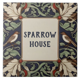 Schild für das Schild "Green Bird House" Fliese