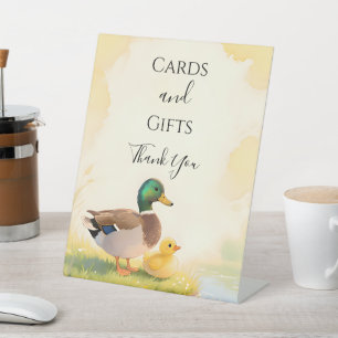 Schild für die Babyparty-Tafel mit Stockente und E