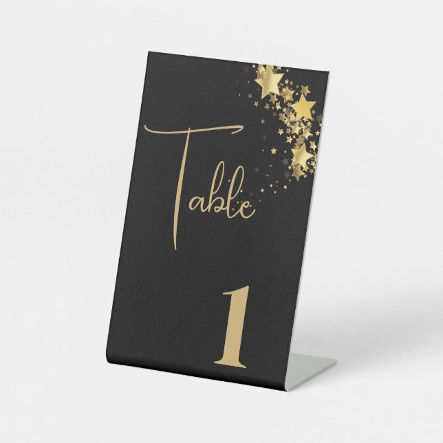 Schild für die Hochzeitkarte der Tischnummer (Vorderseite)