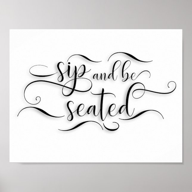 Schild für die Sitzordnung auf der Hochzeit: Trink (Vorne)