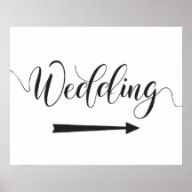 Schild für Hochzeiten - Pfeil nach rechts