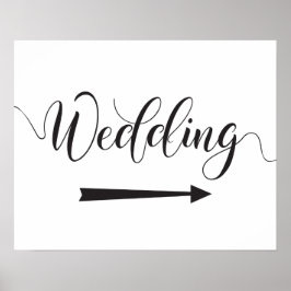 Schild für Hochzeiten - Pfeil nach rechts
