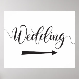 Schild für Hochzeiten - Pfeil nach rechts