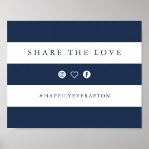 Schild für Hochzeitsszenarien von Navy & White Str