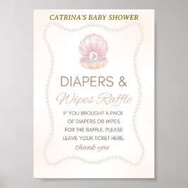 Schild für Pearl-Baby-Party-Spiel