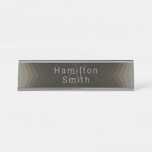 Schild für Schreibtisch - HAMbyWG - Taupebraun