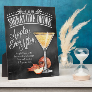 Schild für Signature Drink: Appley Ever After Plak Fotoplatte
