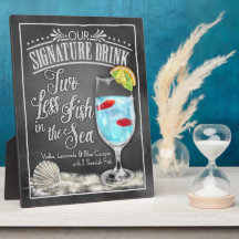 Schild für Signature Drink: Zwei Fische weniger im