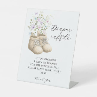 Schild für Wickelraffel bei Baby in Bloom Baby Sho