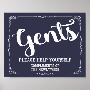 Schild "Gents Restroom" - Warenkorb für Pflegeprod