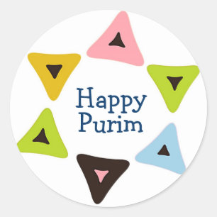 "Schild Hamantaschen" Happy Purim Sticker