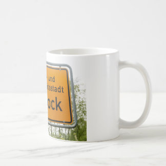Schild Hansestadt und Universitätsstadt Rostock Kaffeetasse