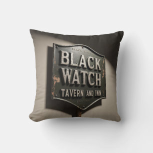 Schild im Landhausstil Black Watch Inn Kissen