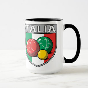 Schild Italiens Bocce 15 Unze-Wecker-Tasse Tasse