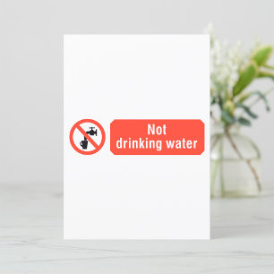 Schild "Kein Trinkwasser" Einladung
