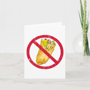 Schild „Keine Burritos erlaubt“ Lustiges Essensver Karte