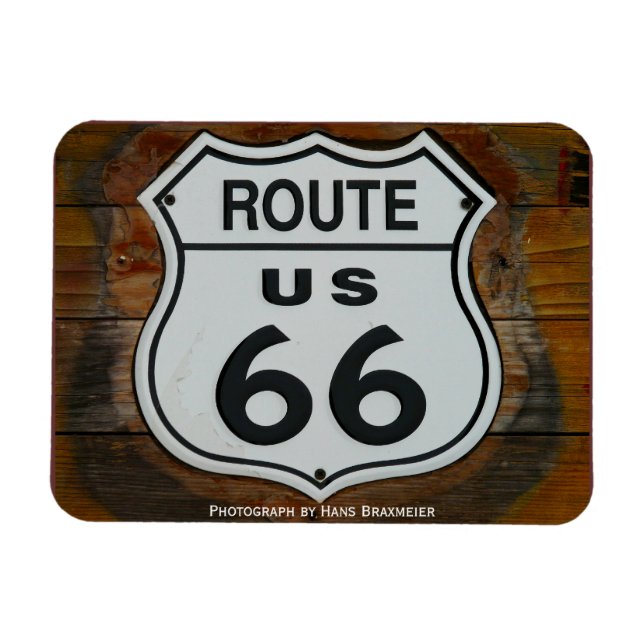 Schild-Magnet der Route 66 Magnet (Horizontal)