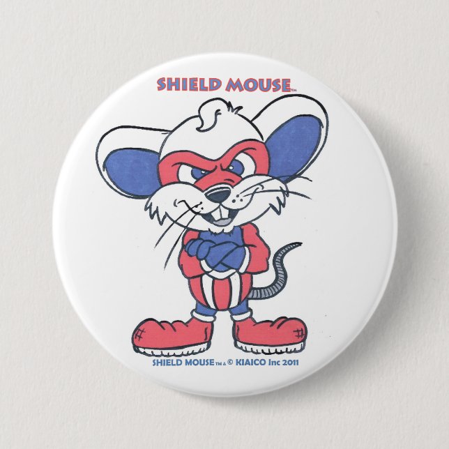 SCHILD-MAUS BUTTON (Vorderseite)