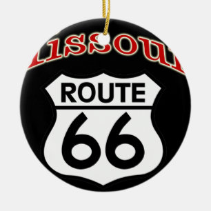 Schild Missouri-Weg-66 Keramikornament