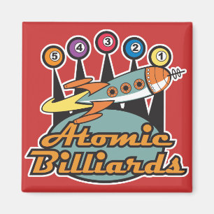 Schild mit atomaren Rückgrat Magnet
