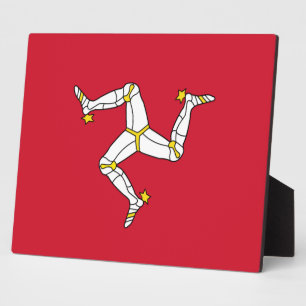 Schild mit der Flagge der Isle of Man Fotoplatte