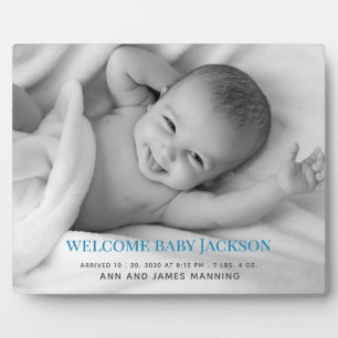 Schild mit Foto für Baby mit Staffelei Fotoplatte