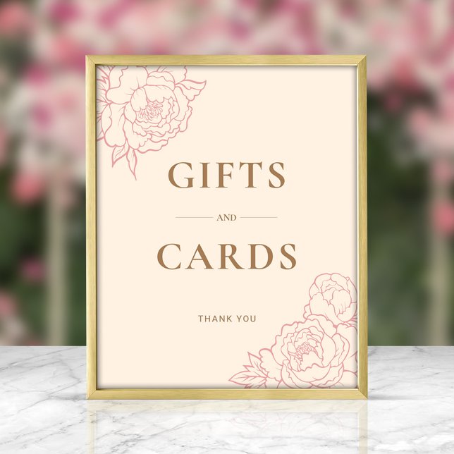 Schild mit Geschenken und Karten der "Peony Line"  (Von Creator hochgeladen)