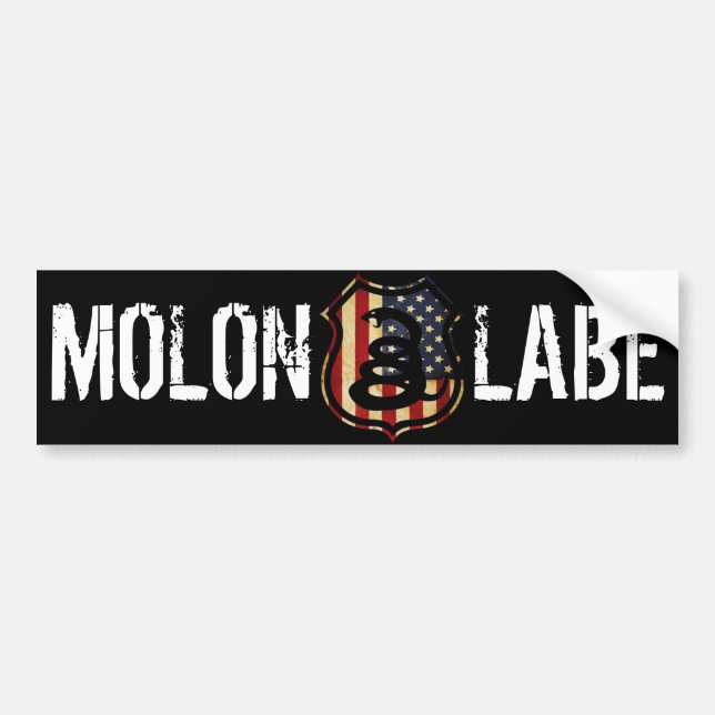 Schild, MOLON, LABE Autoaufkleber (Vorne)