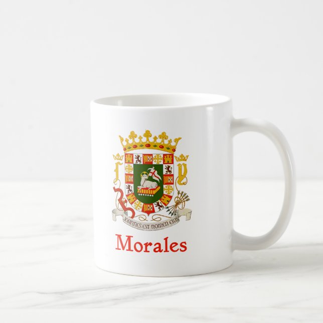 Schild Morales Puerto Rico Kaffeetasse (Rechts)