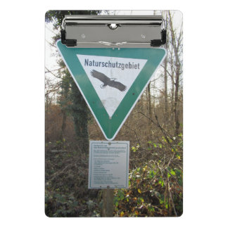 Schild Naturschutzgebiet Mini Klemmbrett