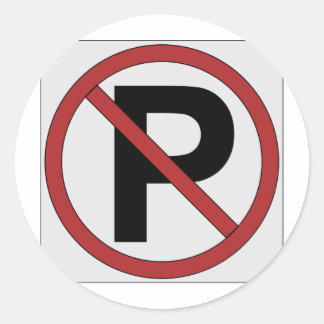 Schild Parkverbot Runder Aufkleber