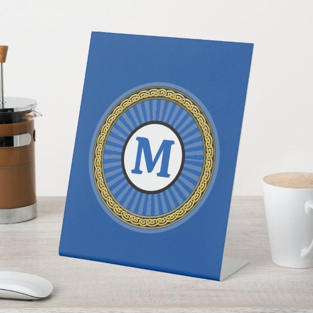 Schild "Pedestal" - blau - Personalisiert (In SItu)