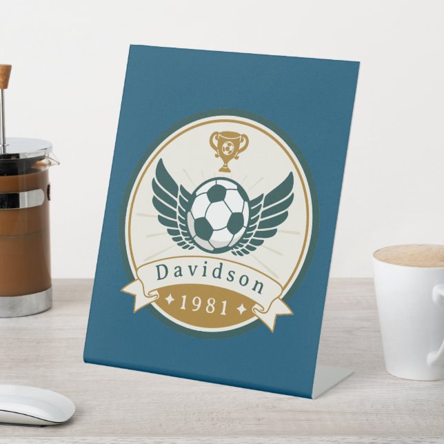 Schild "Pedestelle" - Fußball - Personalisiert - N (In SItu)