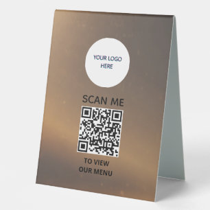 Schild "Pedestelle" - QR-Menü-Anzeige