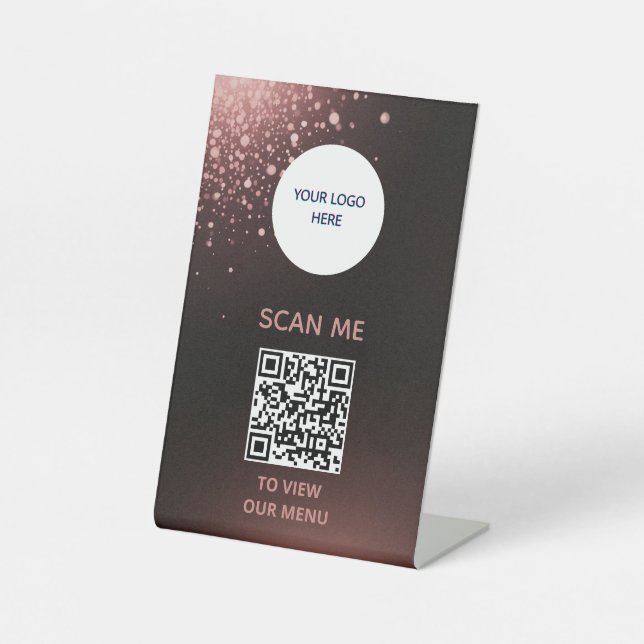 Schild "Pedestelle" - QR-Menü-Anzeige (Vorderseite)