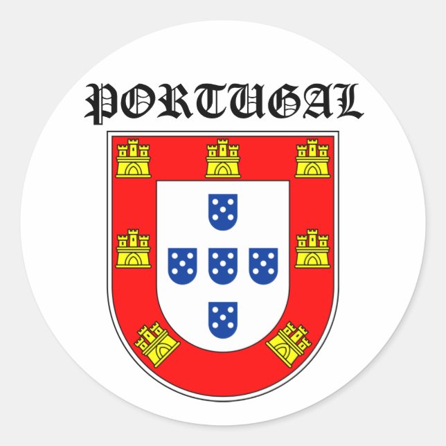 Schild Portugal Runder Aufkleber (Vorderseite)